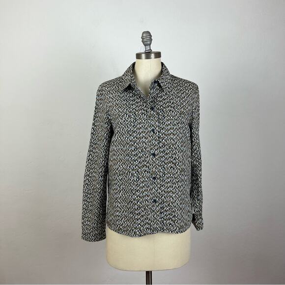 COS Blurred Dot Button Down Shirt - Picture 1 of 7